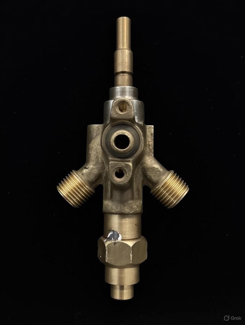 شیر اجاق گاز 45 درجه دو خروجی